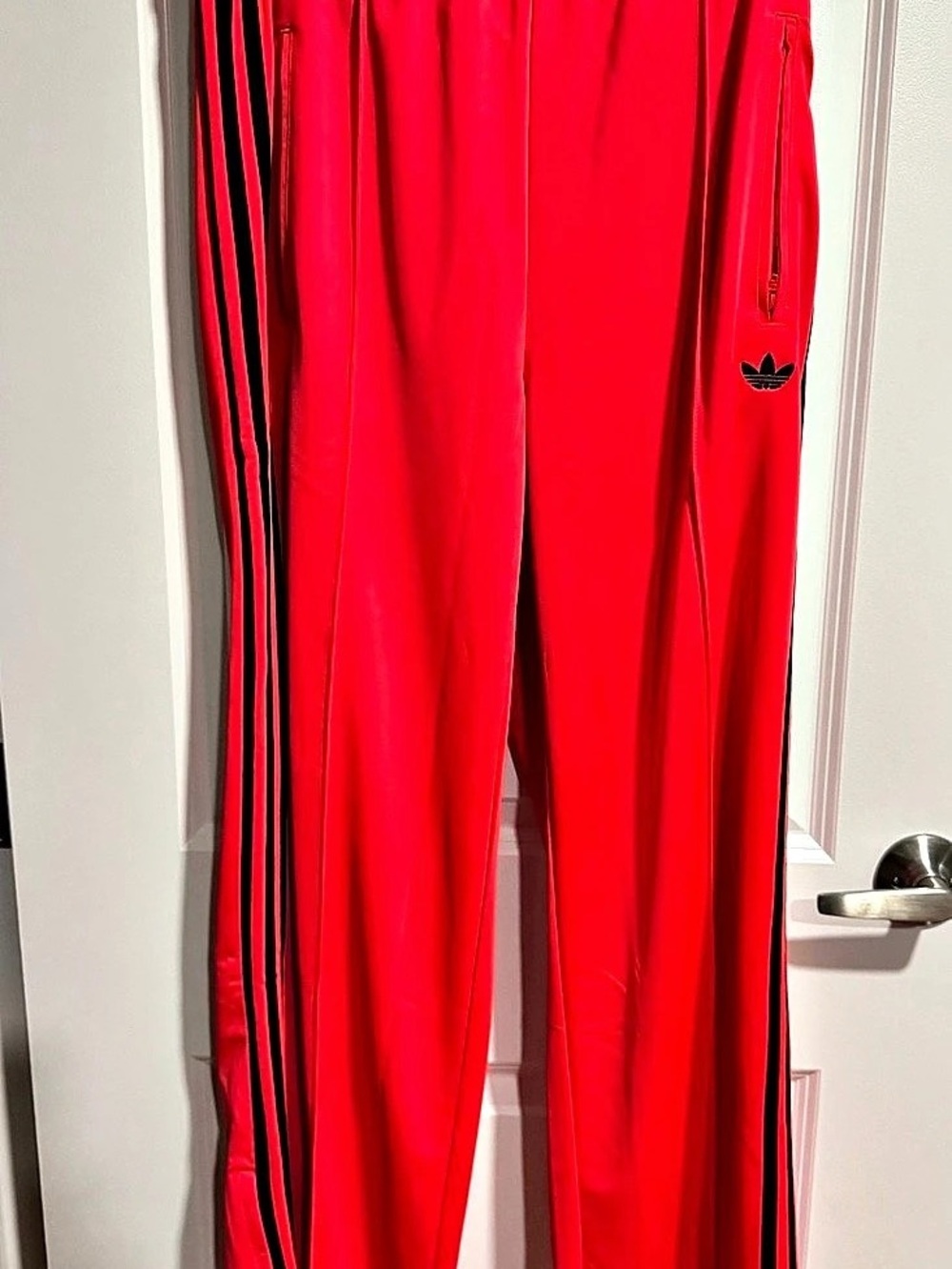 adidas Originals Adicolor Wide Leg Track Pants Red & Black L